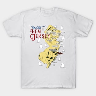 Haunted New Jersey Map T-Shirt